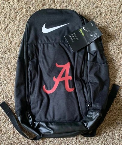 NEW Nike Brasile Training Alabama Crimson Tide Backpack Black Workout Roll Tide Cover