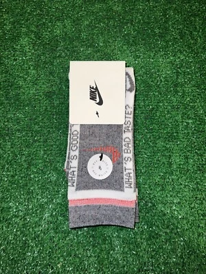 Off White Nike Socks ‘Crater’ Grey-Orange Mens Size L 8-12 Virgil Abloh Retro - Image 1 of 3