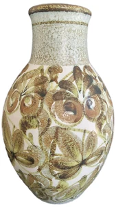 Glyn Colledge Bourne Denby Floral Stoneware Studio Vase. - Picture 1 of 2