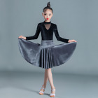 Kid Velvet Latin Dance Dress Competition Ballroom Tango Salsa Dancewear Practice