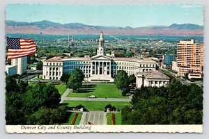 Denver City and County Building Birdseye View c1979 Vintage Continental Postcard - Picture 1 of 4