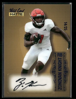 Zonovan Knight 2022 Wild Card Matte Blue Auto 14/25 - Image 1 of 2