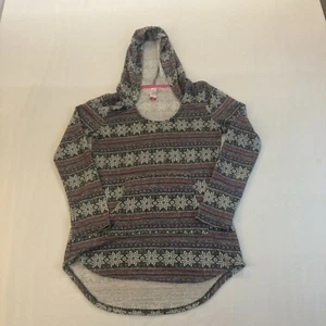 No Boundaries Women’s Hooded Pullover Aztec Print Size M - Picture 1 of 12