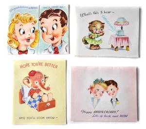 Vintage 1950er Comics auf Parade GRUSSKARTEN - LOT 4 Pop Up hergestellt in den USA UNBENUTZT 5x6" - Bild 1 von 6