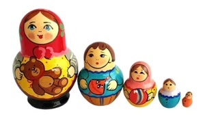 Muñecas Rusos Matrioshka Los Juguetes Pintado en La Manual De Kisseleva - Imagen 1 de 2