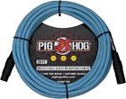 Pig Hog PHMH20DB Hex Series Mic Cable, Daphne Blue 20ft