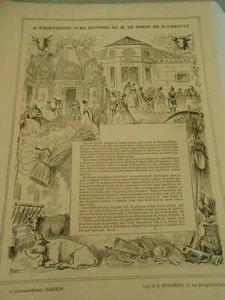 1867 Radierung In der Ausstellung La Laiterie du Comte de Kergorlay - Bild 1 von 1
