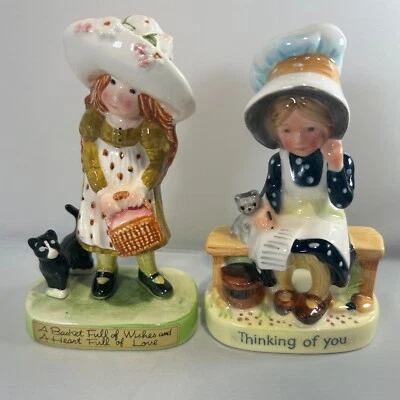 Enesco - Estatuilla de niña de granja Heather Hill y gatos una cesta llena de deseos decoración Foto 1 de 4