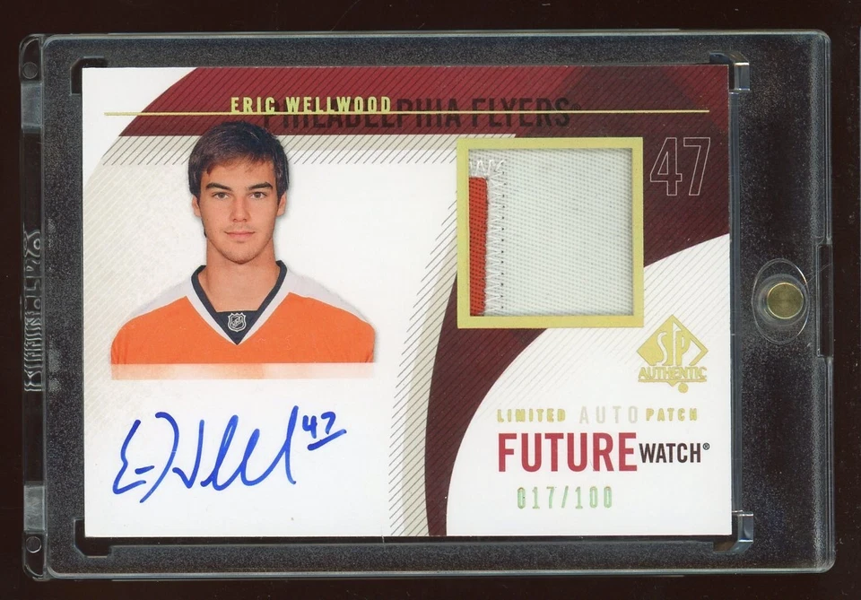 2010-11 SP Authentic Limited Autographed Patches #266 Eric Wellwood 17/100 - Image 1 of 1