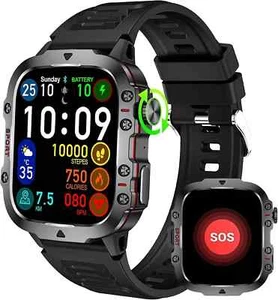 Military Tactical Smart Watches for Men, VISOOP 1.96" Big Screen Rugged Smart... - Picture 1 of 9