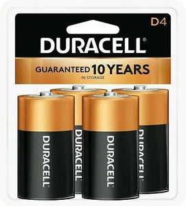 Duracell Coppertop D Alkaline Batteries 4/Pack (MN1300R4Z) 318956 - Picture 1 of 4