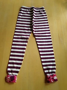 Jelly The Pug Pants Leggings, Size 8, Purple / White Stripes, Dry Cleaned, 9077 - Picture 1 of 8