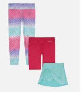 Eddie Bauer Girls' Bottoms Set Leggings Shorts 3 Pack (MAGENTA AQUA L 14/16)NWT - Picture 1 of 5