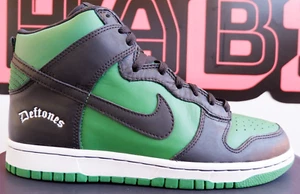 NEW Nike Dunk High Deftones 2003 F&F Promo SAMPLE Green Size 9 BMB410 M1 C3 - Picture 1 of 9