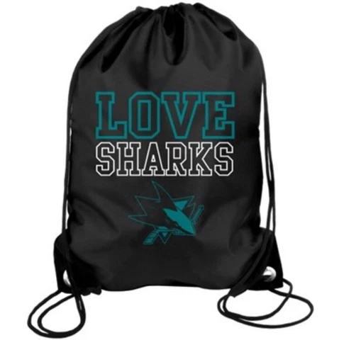 NHL Love San Jose Sharks Drawstring Backpack Cover