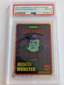 2023 VeeFriends Motivated Monster Super Sticker PSA 8 - Picture 1 of 1