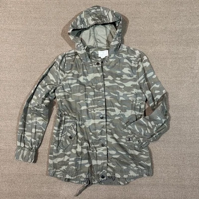 Chaqueta Caslon Mujer Pequeña Ejército Cremallera Con Capucha Camuflada Bolsillos [M489] Foto 1 de 4