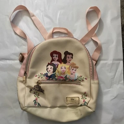 Mochila Princesa Disney Mini/Mediana Ariel Blancanieves Belle Aurora Niñas Foto 1 de 4