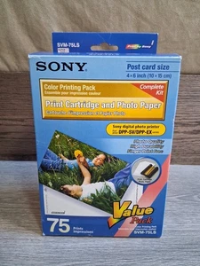 NEW Sony SVM-75LS Print Cartridges & Photo Paper Value Pack 75 Prints Digital - Picture 1 of 3