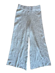 Sincerely Jules Wide Leg Pants Womens Medium Sweater Knit Pants Gray Pull On - Picture 1 of 6