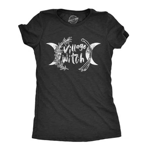 Womens Village Witch T Shirt Funny Halloween Tee - Picture 1 of 7