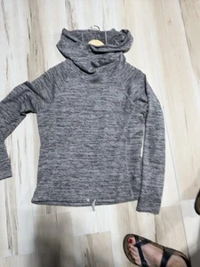 Athleta Weathered Brown Hooded Sweatshirt A153 Baggy Cozy Hoodie - Picture 1 of 4