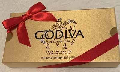 Godiva Holiday Assorted Chocolate Gift Box with Red Ribbon, 8 Piece 3.2oz - Image 1 of 4