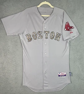 Vintage Majestic Authentic Trikot Boston Red Sox Herren 40 mittelgrau Tarnmuster MLB EUC - Bild 1 von 8