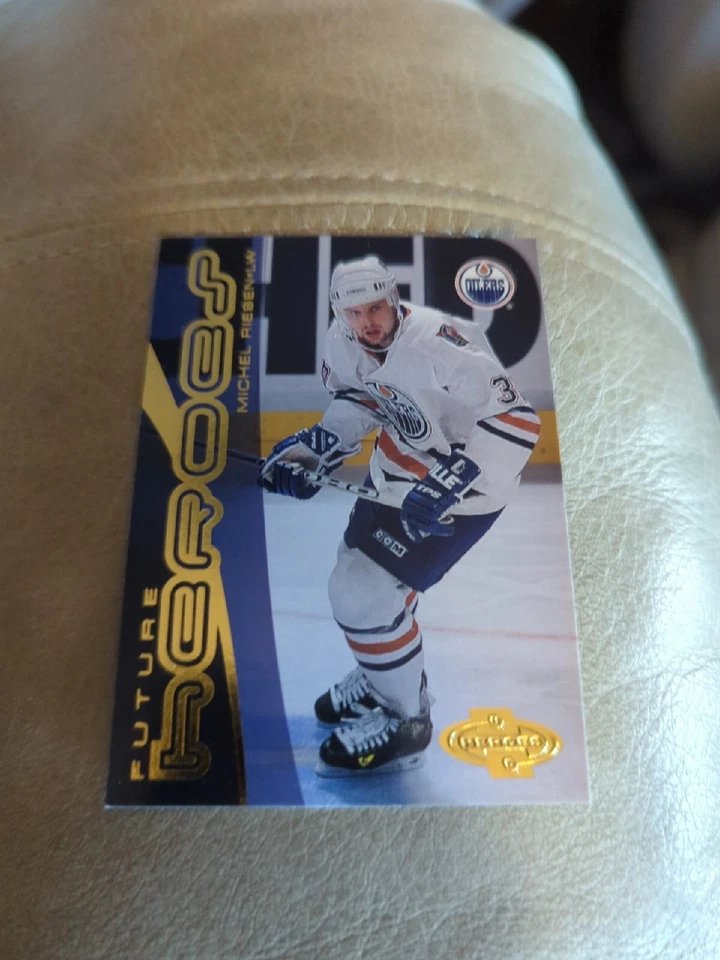 2000-01 UD Heroes Oilers Hockey Card #164 Michel Riesen Rookie - Image 1 of 2