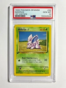 PSA 10 Gem Mint 1st Edition Nidoran 1999 Pokemon Base Set SPANISH #55 - Picture 1 of 3
