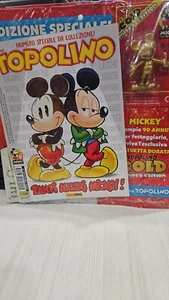 TOPOLINO 3286 INCELLOFANATO EDIZIONE PER I 90 ANNI CON STATUETTA DORATA - Picture 1 of 3
