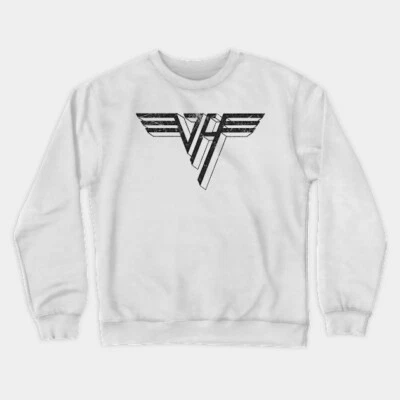 VAN HALEN ВИНТАЖНЫЙ ретро логотип группы Crewneck толстовки T01 - Изображение 1 из 4