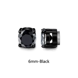 1 Pair Crystal Strong Magnetic Ear Stud Clip Earrings for Men Women Punk round Z - Picture 1 of 12