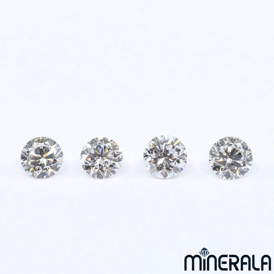 CVD LAB GROWN DIAMONDS GEMSTONE FACETED ROUND D-F CLARITY VS 4mm - 6.5mm WP02775 - Image 1 of 3
