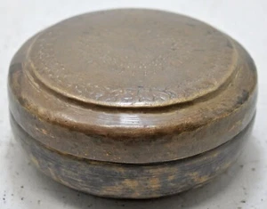 Antique Brass Round Betel Nuts Supari Box Original Old Hand Crafted Engraved - Picture 1 of 8