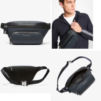 Michael Kors Cooper Black, Brown, White  MK Signature PVC Belt Bag, Fanny pack - Image 1 of 4