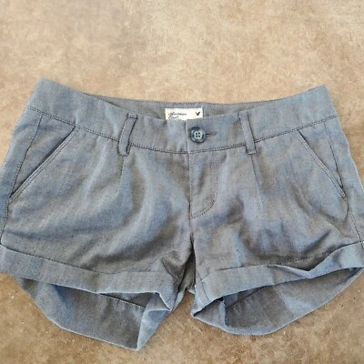 American Eagle herringbone trouser shorts sz. 0 pleated cuffed - Image 1 of 4