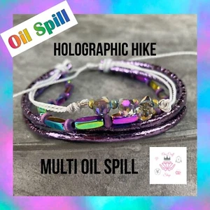 Paparazzi๐ HOLOGRAPHIC HIKE MULTI ๐ฅ OIL SPILL ๐ Urban Bracelet ๐ LQQK - Picture 1 of 9