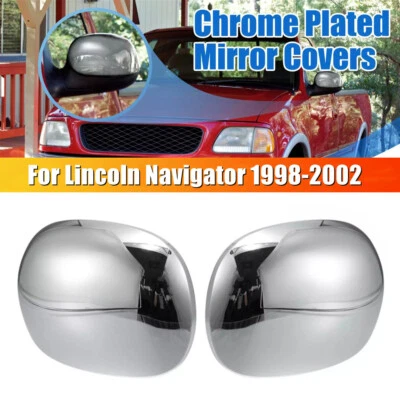 Tapa de cubierta de espejo retrovisor completo eléctrico cromado ABS para Lincoln Navigator 1998-2002 Foto 1 de 4