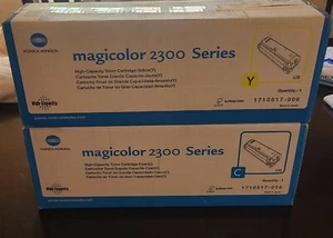Konica Minolta Magicolor 2300 Toner Cartridge Yellow & Cyan - Picture 1 of 3