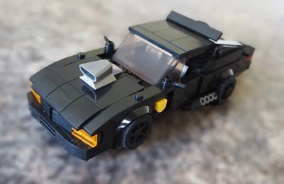 V8 INTERCEPTOR Black on Black Brick Model MOC - 338 pieces, 8 studs wide