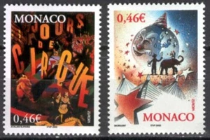 Monaco 2002 Europa, Circus Theme, Performers, Elephant etc. UNM / MNH - Picture 1 of 1