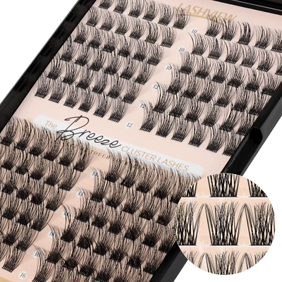 LASHVIEW Wimpern Cluster 144 Pcs Cluster Wimpern DIY Cluster Wimpern Extensions
