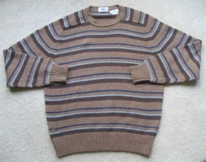 PERFECTO ~ SUÉTER Vintage IZOD LACOSTE Rayas Cuello Redondo ALLIGATOR Mezcla Lana L - Imagen 1 de 8