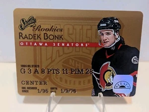 1995-96 Donruss Leaf NHL Hockey Card Studio Rookies Auto Radek Bonk 20 - Foto 1 di 2