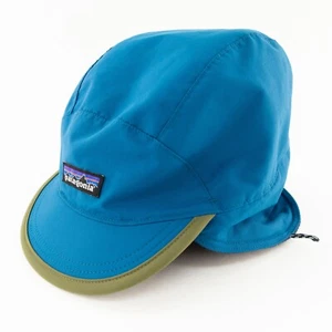 Patagonia Hombres Pequeño/Mediano Shelled Synchilla Duckbill Gorra Invierno Sombrero Azul - Imagen 1 de 12
