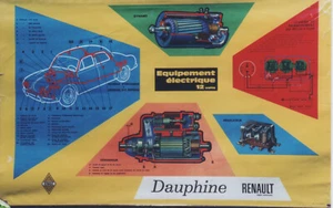 "DAUPHINE RENAULT" Tableau d'atelier original 1956 100x64cm - Picture 1 of 1