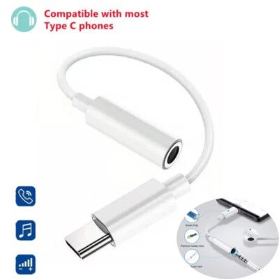 Lote de adaptadores de conector para auriculares AUX Plug and Play tipo C USB-C a 3,5 mm para iPhone 15 Foto 1 de 4