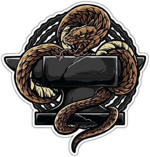Anvil Snake Blacksmith Metalwork Car Bumper Window Sticker Decal 4.6 ...