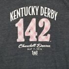 KENTUCKY DERBY 142 2016 Graphic S/S Pink Plaid Letters T-Shirt Gray Size 3XL